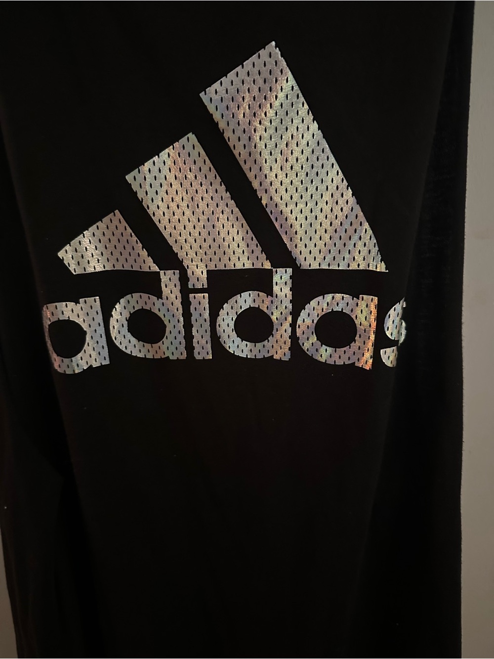 🆕 Adidas Black Tank Top with Holographic Logo - Picture 3 of 6